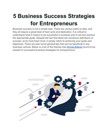 Key Strategies for Small Business Success: Insights from 5 Entrepreneurs